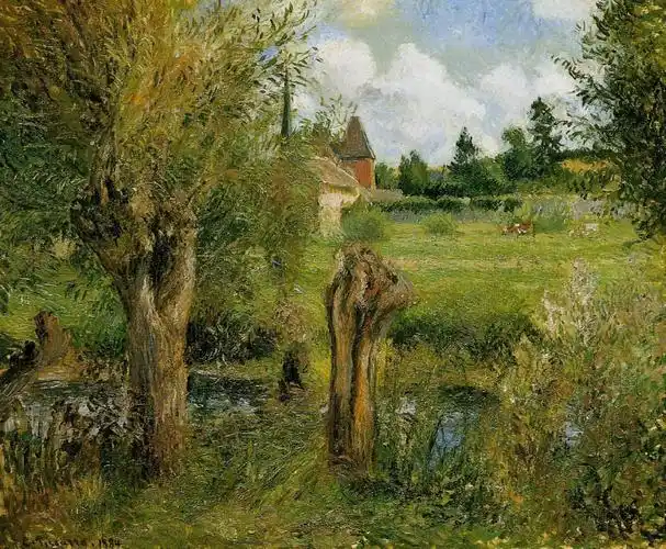 camille pissarro  创作年代:1884  风格:印象派  体裁:风景画  材质