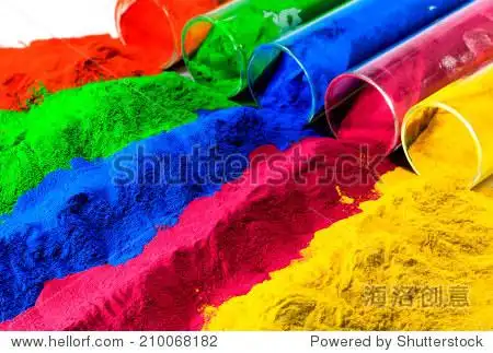 colorful of powder coating.