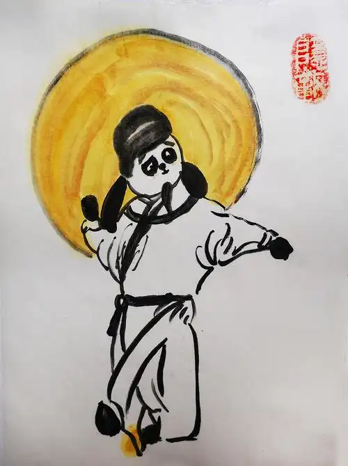 举头望明月,低头思故乡-熊猫李白|纯艺术|绘画|隐彰_原创作品-站酷