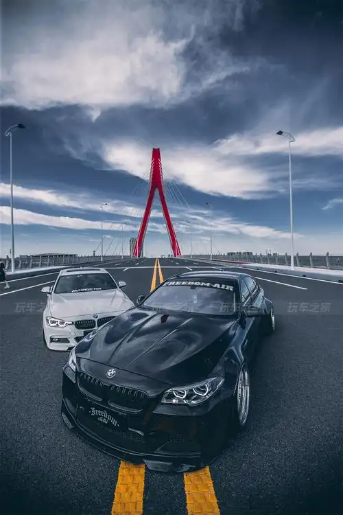 辽宁车友改装宝马5系商务车化身气动宽体黑武士