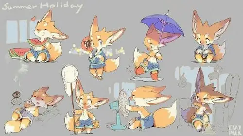 插画师ryotamurayama擅长用拟人化的手法表现动物角色