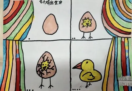 【临钢小学教育集团】4月7日二年级美术《四格画》学习成果