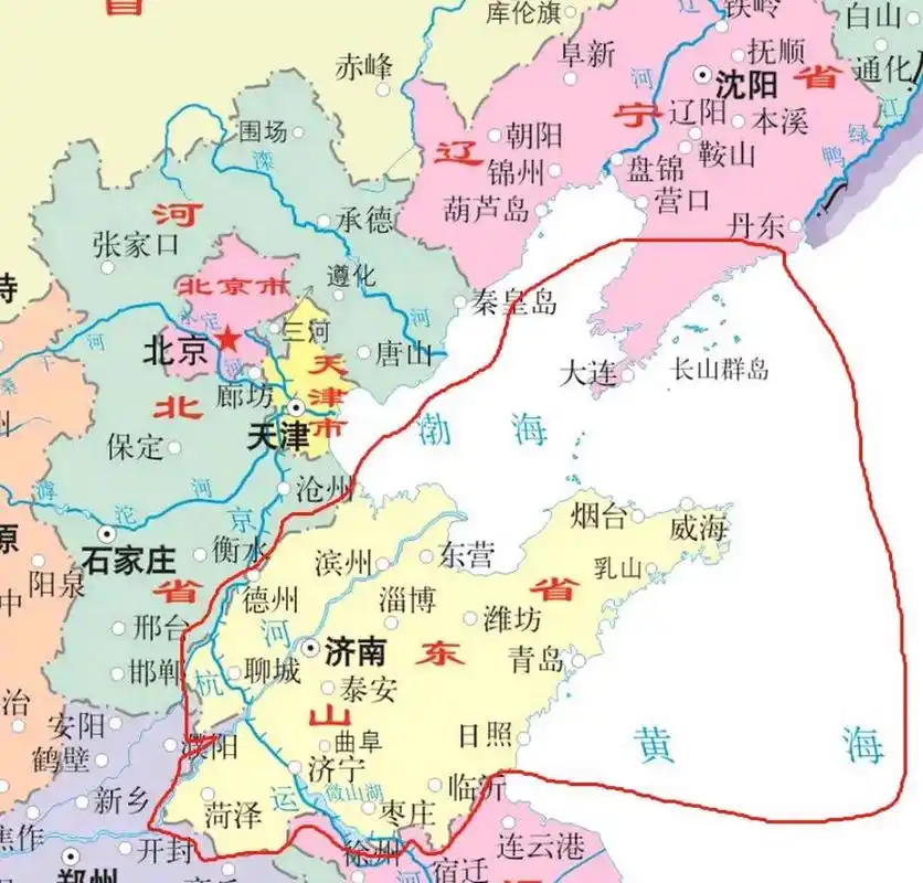 山东省辽东都司地图.