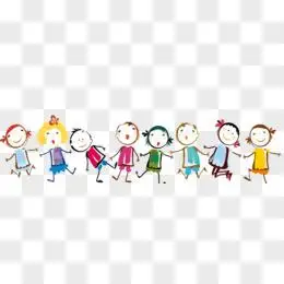 卡通蓝黄配色少儿教育手举牌套图合集系列六素材pngai一组卡通蓝黄