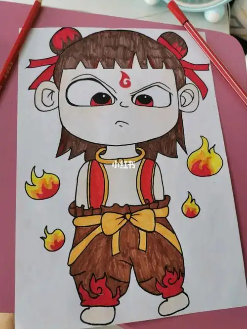 哪吒最帅简笔画