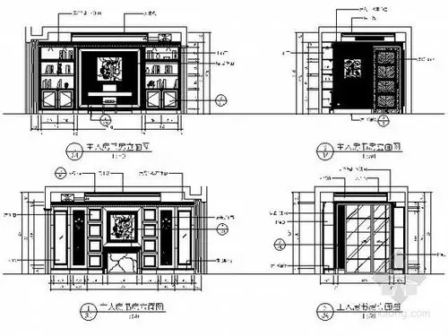 [分享]cad立面书房资料下载