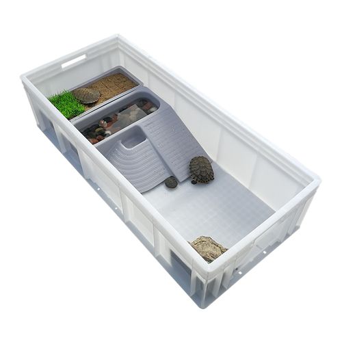 塑料养龟箱乌龟缸巴西乌龟别墅组合式 水龟缸龟池龟盆专用水族箱