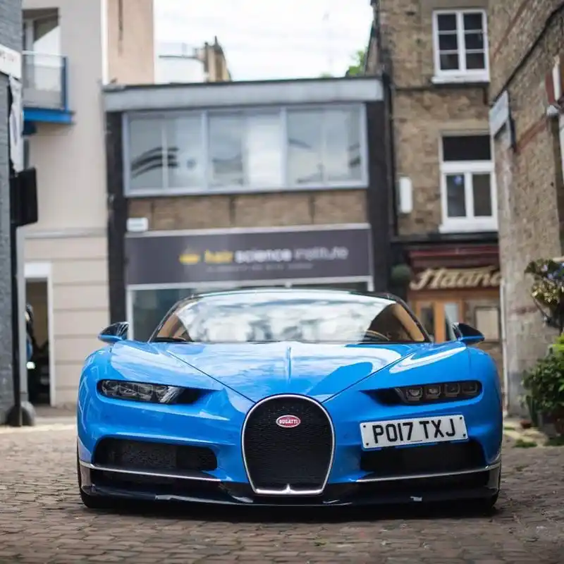 与美景融为一体的布加迪chiron