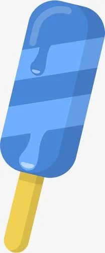 夏天卡通雪糕清凉矢量图