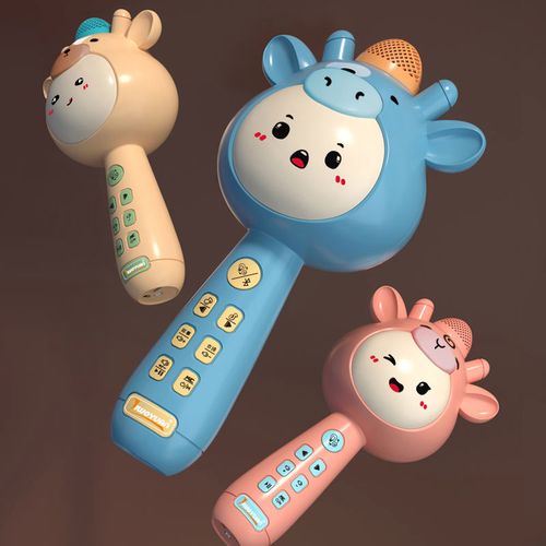 卡通儿童话筒无线蓝牙麦克风k歌神器自带音响一体早教机充电玩具