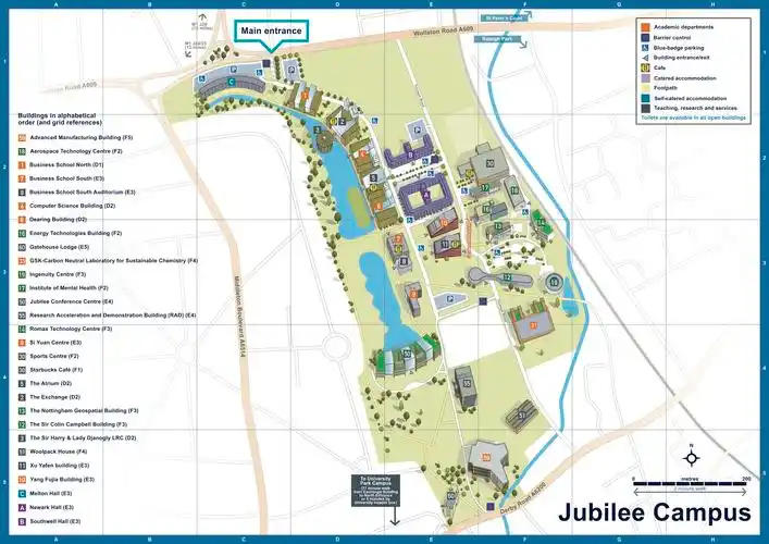 英国院校指南诺丁汉大学地图及专业详情