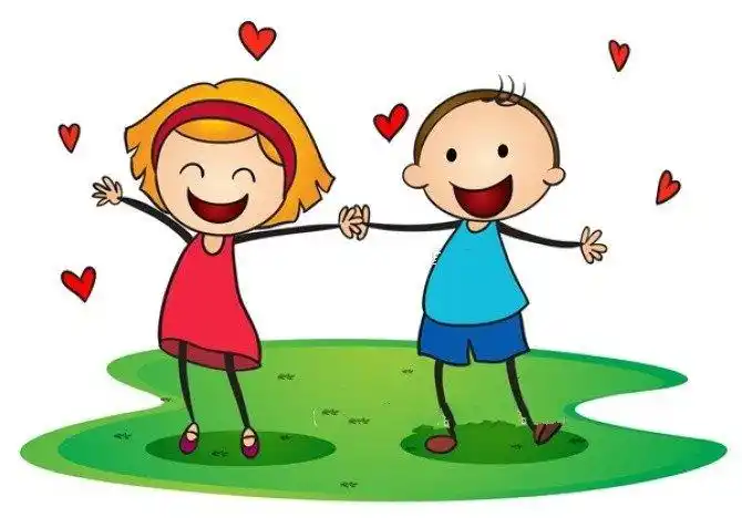 春天草地里玩耍的伙伴_简笔画_ps家园网