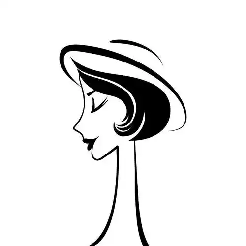 女人,侧面,剪影,黑色,矢量_高清图片_全景视觉