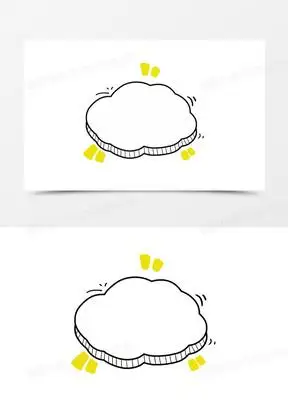 手绘卡通对话框免抠元素