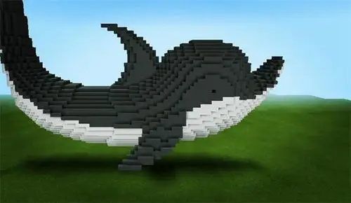 我的世界立体海豚雕塑教程立体海豚雕塑怎么做