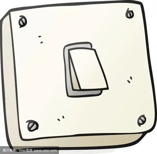 卡通,灯开关,可爱的,矢量,图像