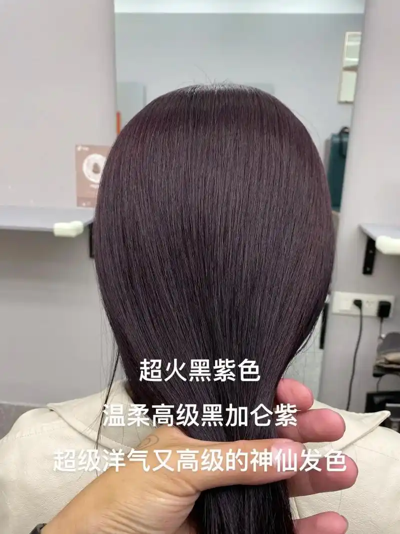 秋冬超火黑紫发色.#高级感显白发色推荐 #附近哪里做头发好  - 抖音
