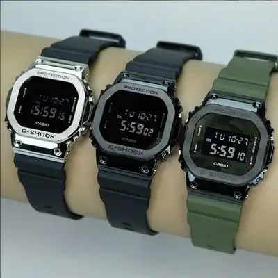 卡西欧g-shock复古金属数显方块运动防水手表gm-5600-1日韩腕表 原价
