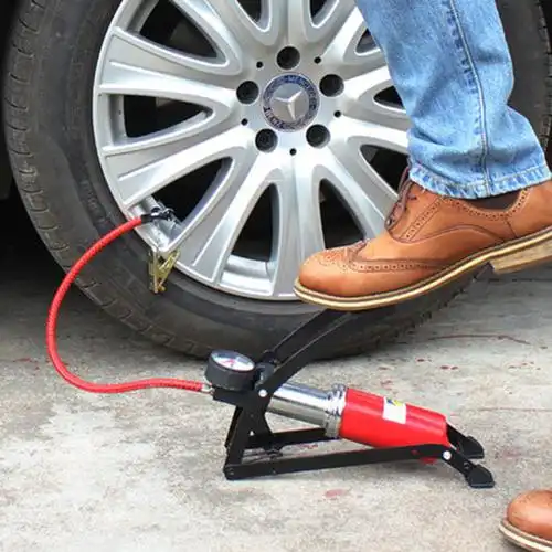 亚舜汽车用打气泵 车载高压双缸充气泵带胎压计轮胎电动打气机12v