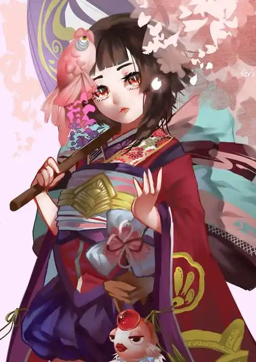 神乐|天真的ari的阴阳师插画图片
