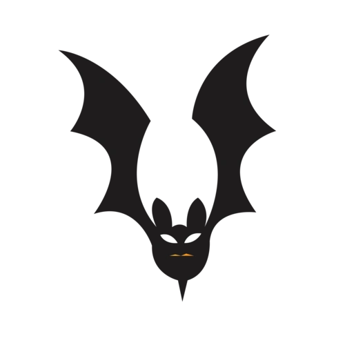 卡通矢量蝙蝠剪影素材png图片