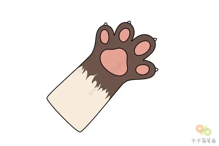 小狗爪子简笔画图片