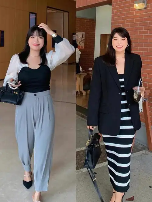 初秋时节,"微胖女生"试试这样搭,温柔时髦还显瘦|穿搭|外套_新浪新闻