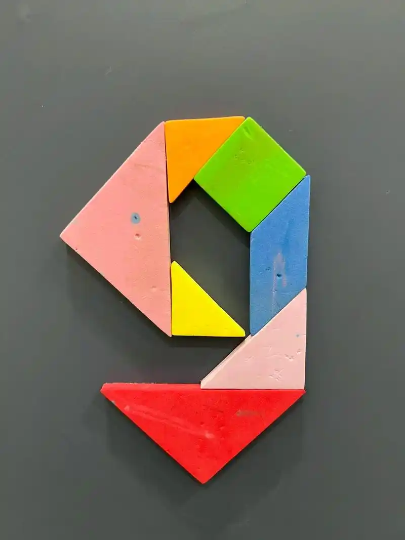 七巧板拼数字0-9,你学会了嘛?#七巧板拼图 #七巧板 - 抖音