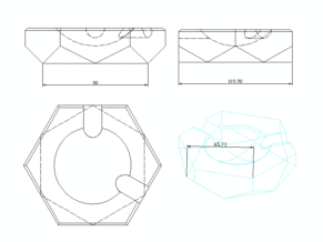 三维烟灰缸cad图纸