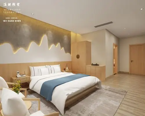 民宿酒店客房效果图案例丨溪地设计张冰