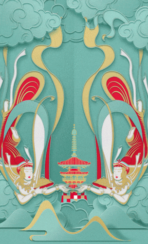 这次的国风学院活动中,小姐姐们化身敦煌飞天,给大家带了绝美的敦煌