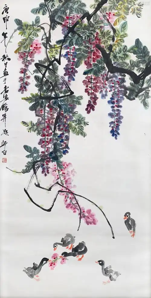 娄师白 紫藤-【成交 价格 图片】