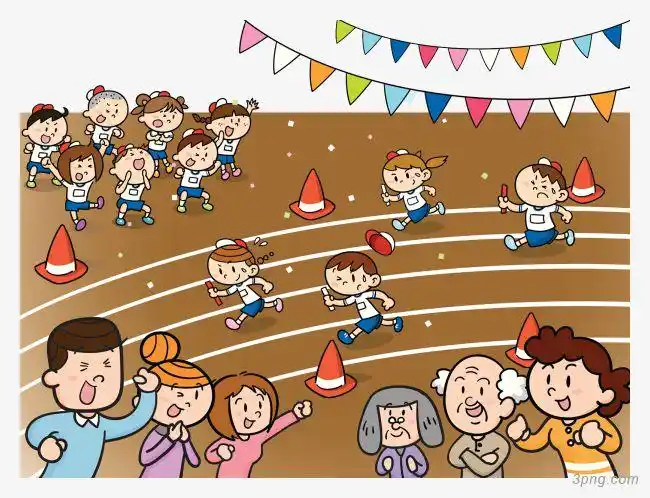 校运会卡通校运会赛场校运会跑步比赛家长呐喊助威校运会学校运动会