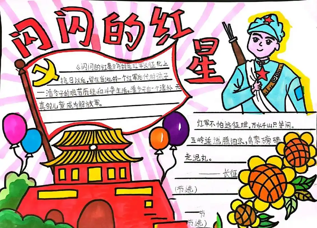 【二年级 红色故事 手抄报】 闪闪红星   红色故事    建党伟业