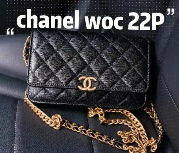 chanelwoc2022新款22p黑金牛大logo