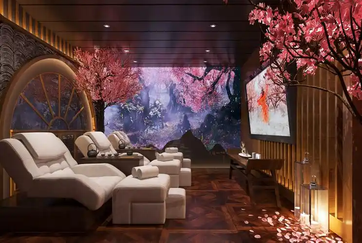 中小型高档足疗店装修效果图,足疗店装修风格大全