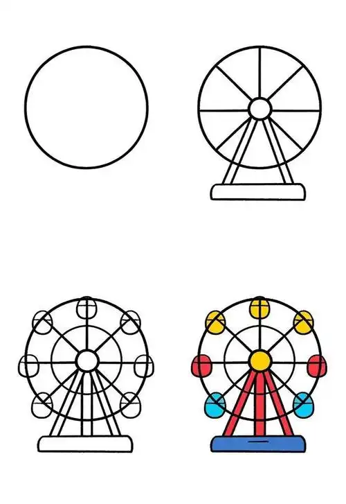 🎡摩天轮的简笔画来啦✨