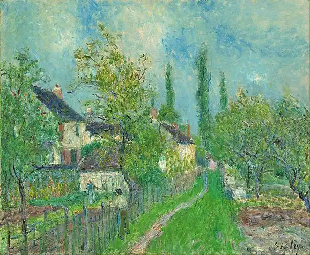 印象派画家阿尔弗莱德西斯莱田园草地篇