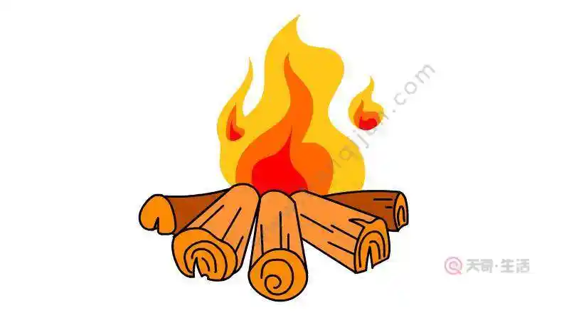 火把节的火堆简笔画