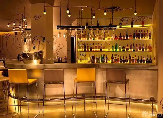 小酒吧石材吧台装修风格实景图欣赏_设计456装修效果图
