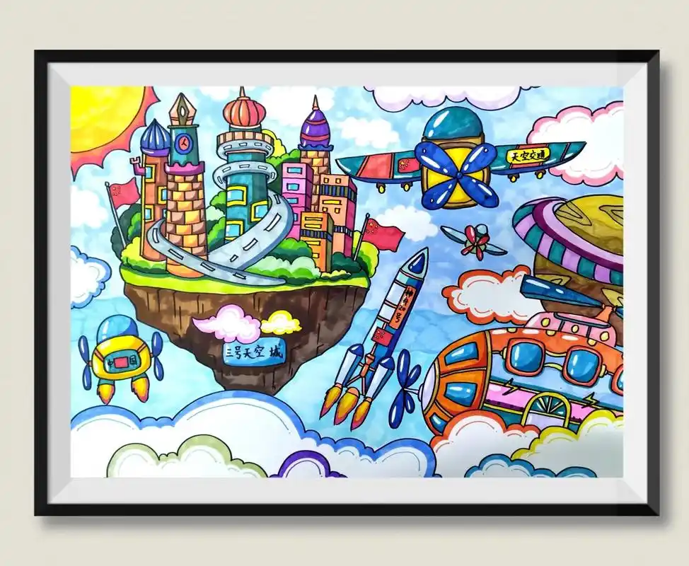 原创科幻画合集二.#马克笔手绘 #一起学画画 #科幻画 #科 - 抖音