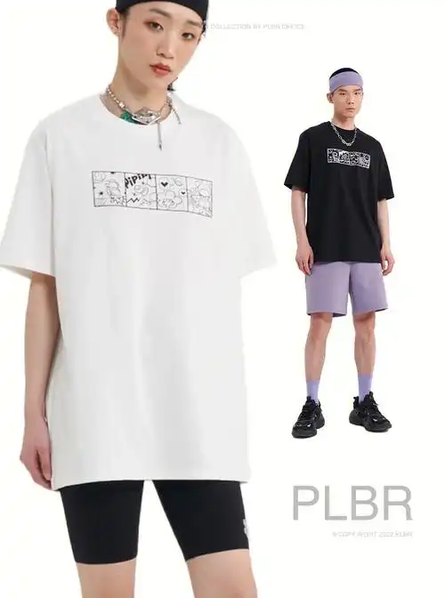 潮玩漫画短袖三色可选