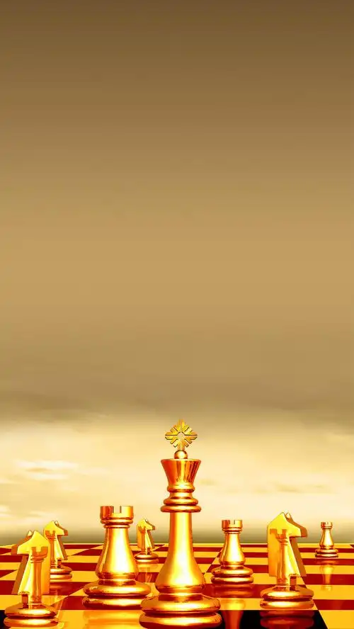 黄金象棋大气企业文化h5背景素材