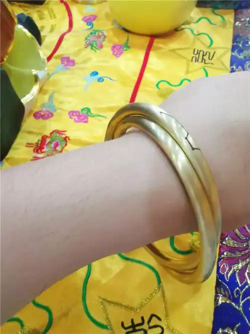 xingyan乾坤阴阳镯 道教用品把件手镯铜乾坤圈阴阳环阴阳圈镯黄铜七星