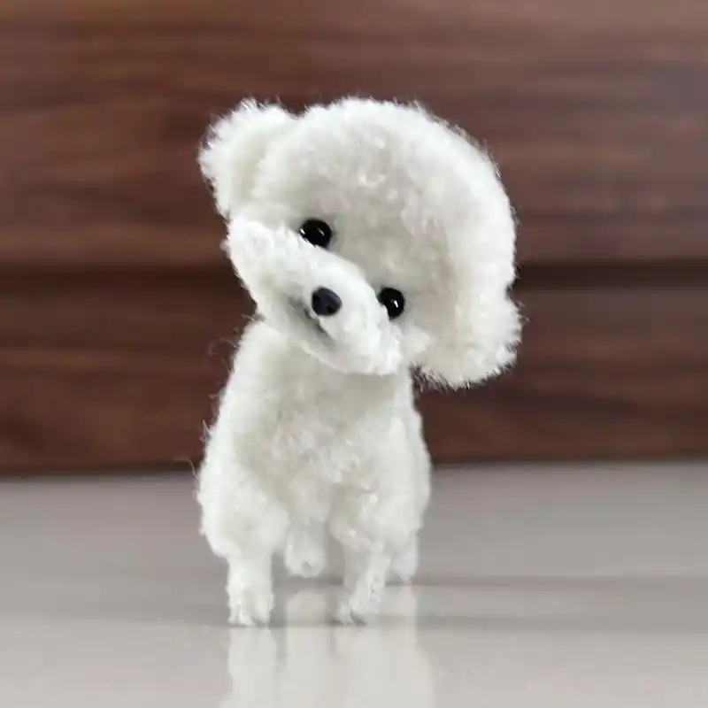 小羊造型的白泰迪🐏.软软糯糯的乖宝宝呀#扭扭棒 #泰迪