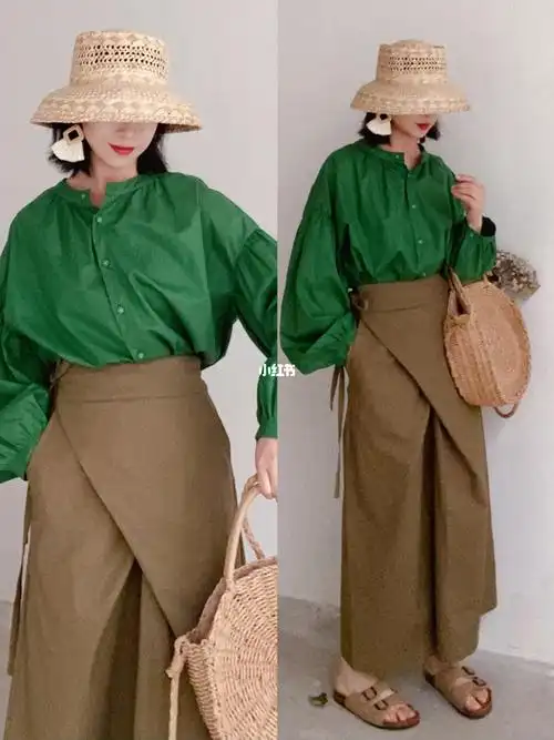 绿色一直是心头爱但是绿色的搭配经常是跟黑白色组合今天尝试了一下