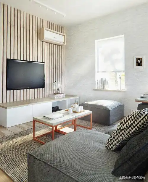 100㎡素雅北欧风格家居装修客厅现代简约客厅设计图片赏析