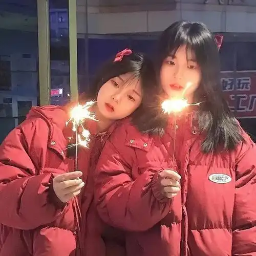 头像过年红色闺蜜头像