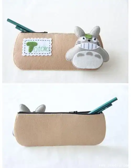 diy布艺创意手工制作卡通龙猫笔袋