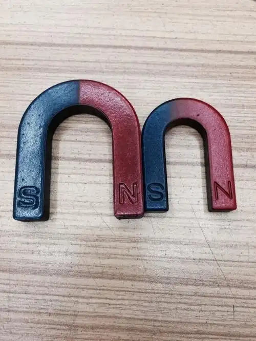 u60文具教学磁铁 实验吸铁石ns喷漆磁铁 u型南北极磁刚 玩具吸